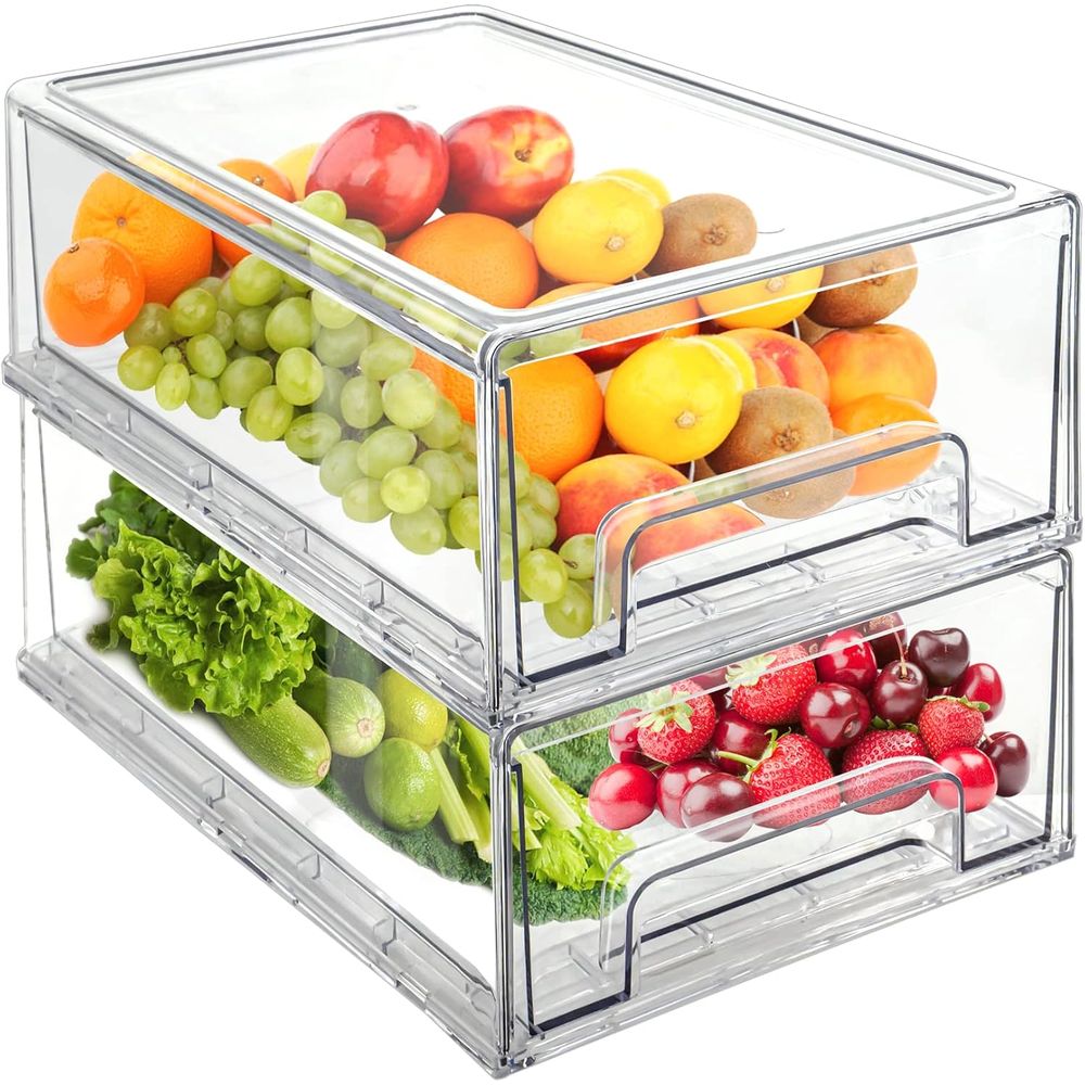 Food Storage Without Pantry - Clear Ridge Pull Out Stackable Refrigerator