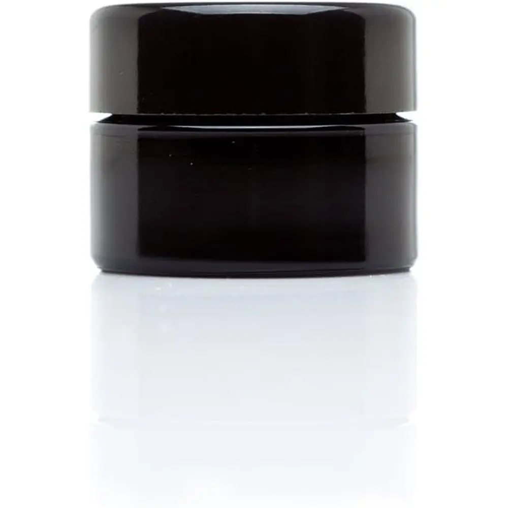 Food Storage For Long Term - 15ml Black Glass Airtight Jar with