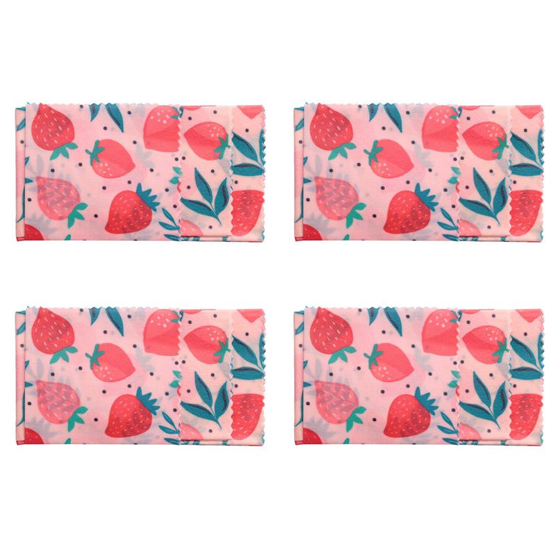 Beeswax Food Wrap - B62B-4Set Reusable Beeswax Cloth Wrap Food