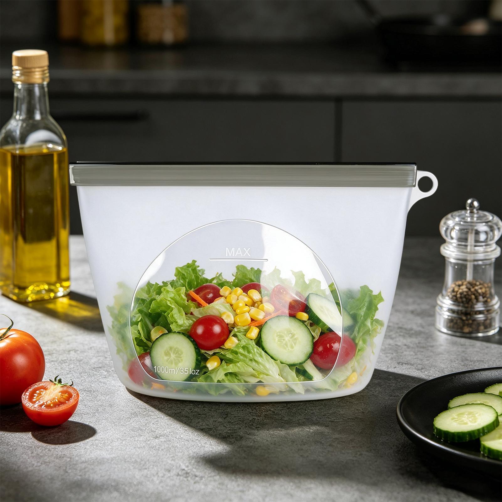 Food Storage Ziploc Bags - Reusable Food Storage Bags Leakproof High