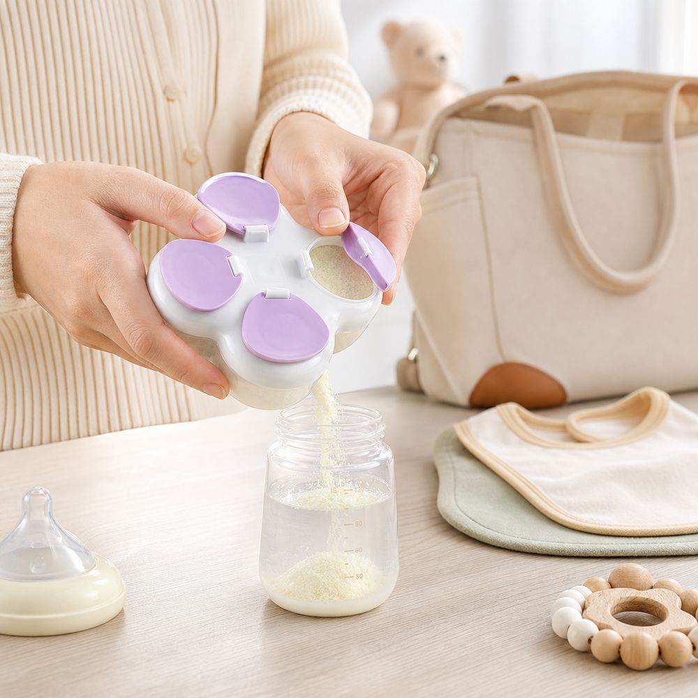 Food Storage With Compartments - Partitioned Formula Dispenser 720ml 4 Compartments