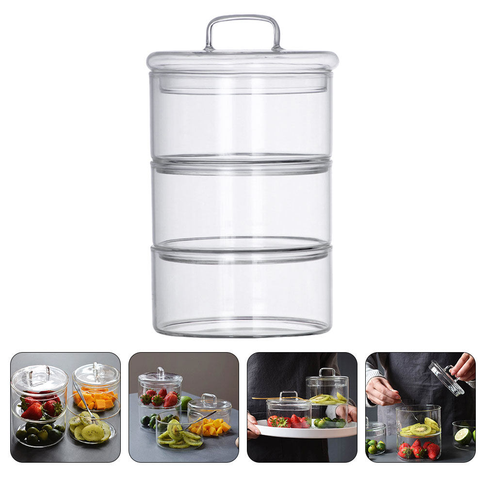 Food Storage Containers Glass - 1Set Clear Glass Storage Bowl Salad