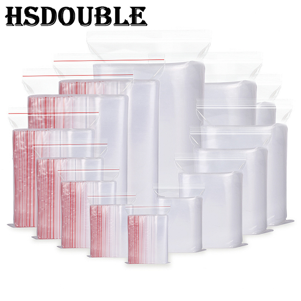 Food Storage Ziploc Bags - 100 Pcs/Pack 5-12 Wire Self Seal