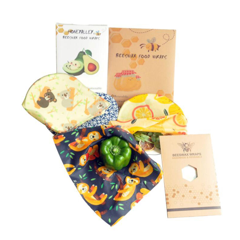 Beeswax Food Wrap - Reusable Organic Beeswax Cloth Wrap, Food
