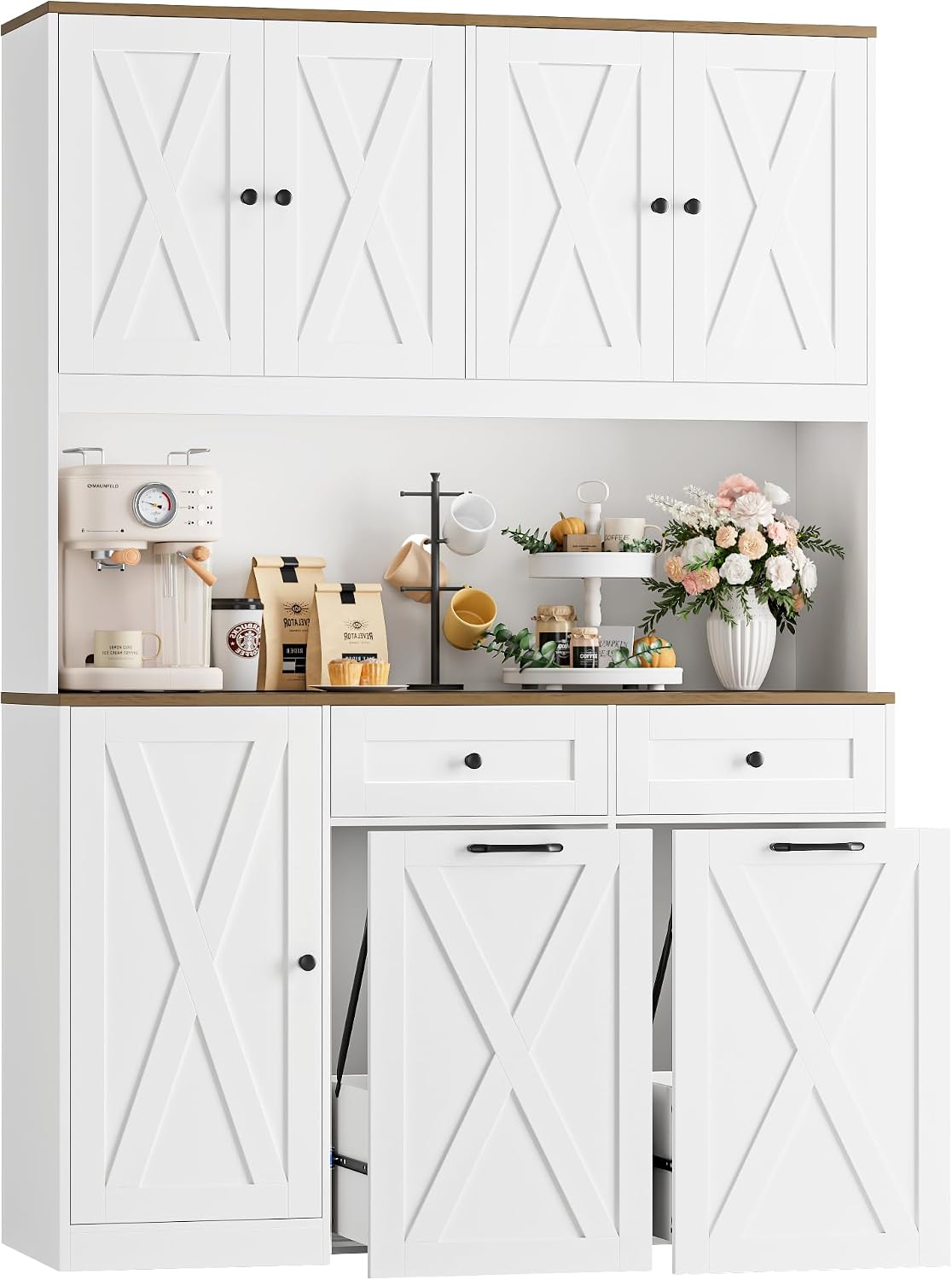 Food Storage Without Pantry - Kitchen Pantry Storage Cabinet Wooden Freestanding
