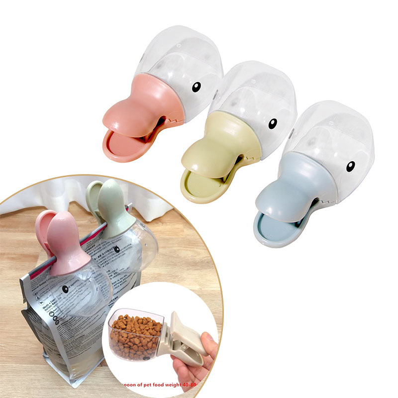 Food Storage With Scoop - Pet Food Spoon for Cat Dog