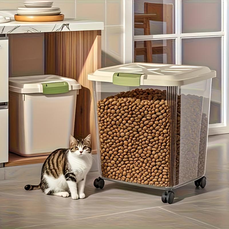 Food Storage On Wheels - Large-capacity pet food storage bin with