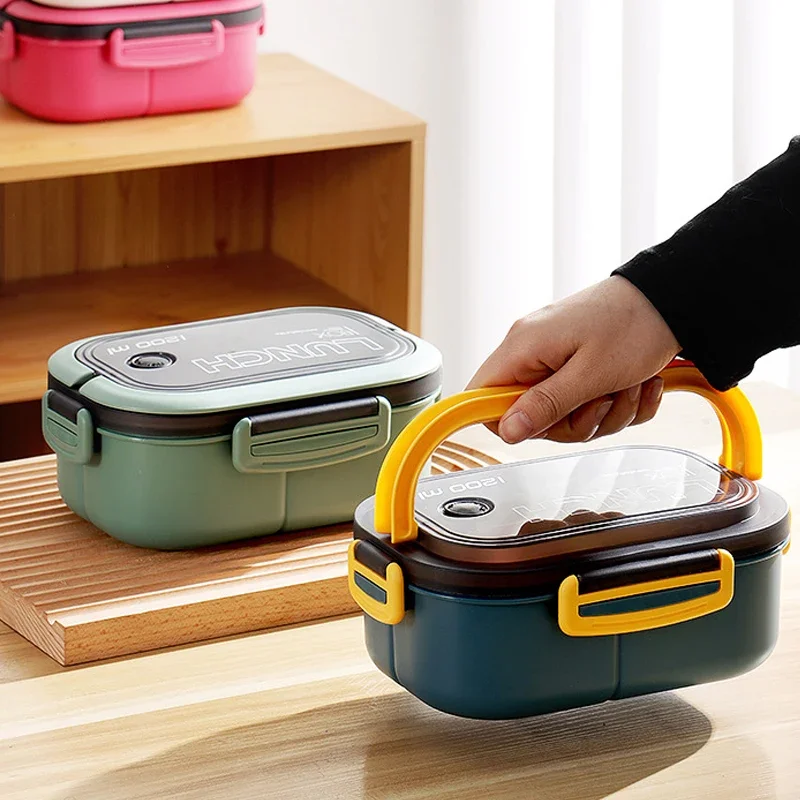 Food Storage With Compartments - Hot Single Double-layer Lunch Box Compartment