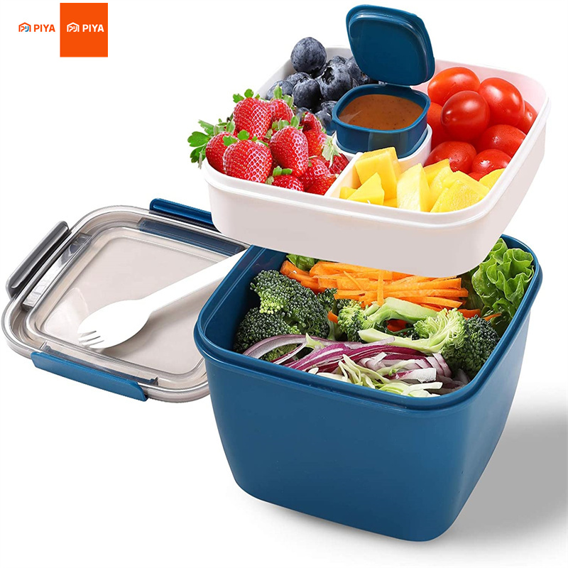 Portable Salad Lunch Container - Food Storage With Compartments ulasan dan harga