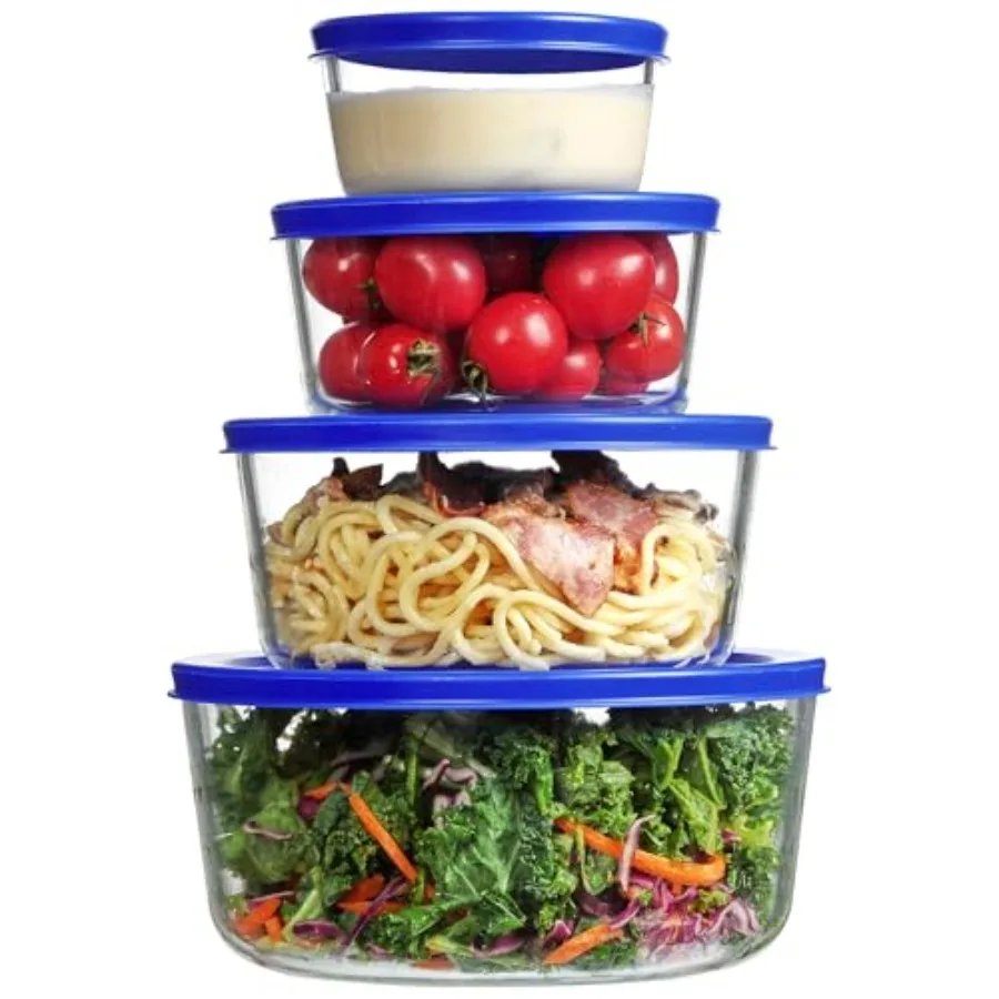 4 Pack Glass Bowls with Lids 1 - Food Storage Containers Glass ulasan dan harga