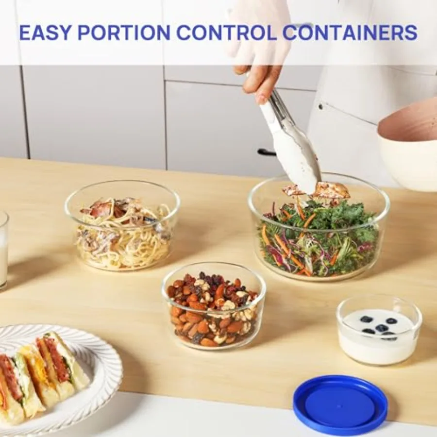 4 Pack Glass Bowls with Lids 1 - Food Storage Containers Glass ulasan dan harga