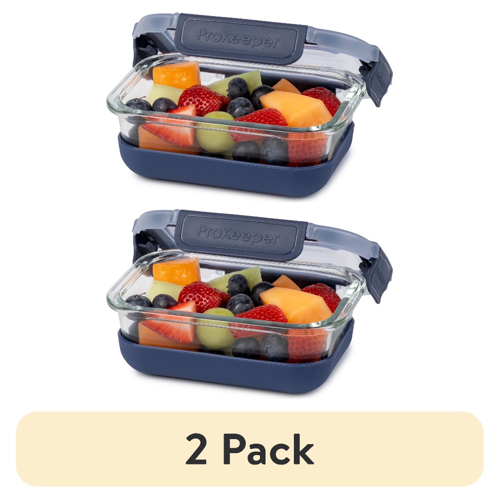 2 Pack 1.6 Cup Glass Food Stor - Food Storage Containers Glass ulasan dan harga