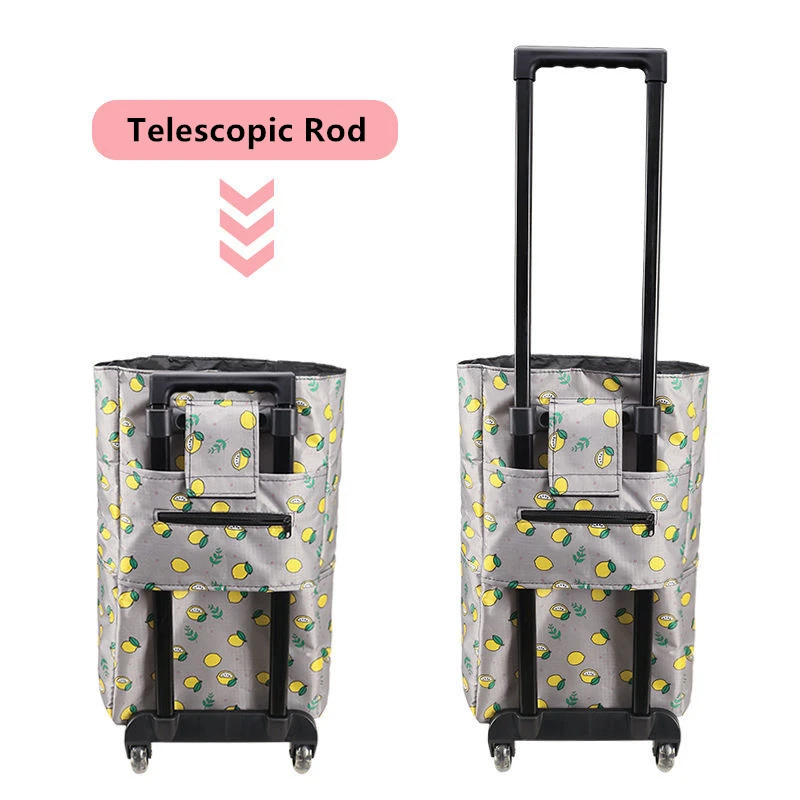 Folding Shopping Bag Women's B - Food Storage On Wheels ulasan dan harga