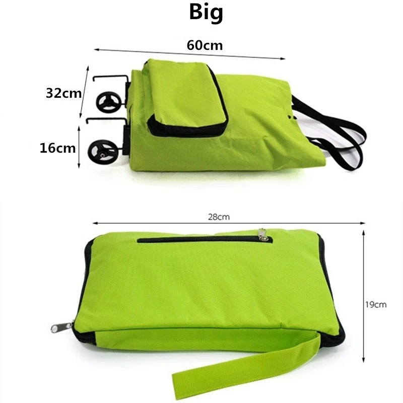 New Folding Shopping Bag On Wh - Food Storage On Wheels ulasan dan harga