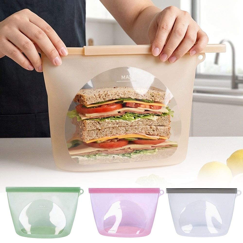 Silicone Food Preservation Bag - Food Storage Ziploc Bags ulasan dan harga