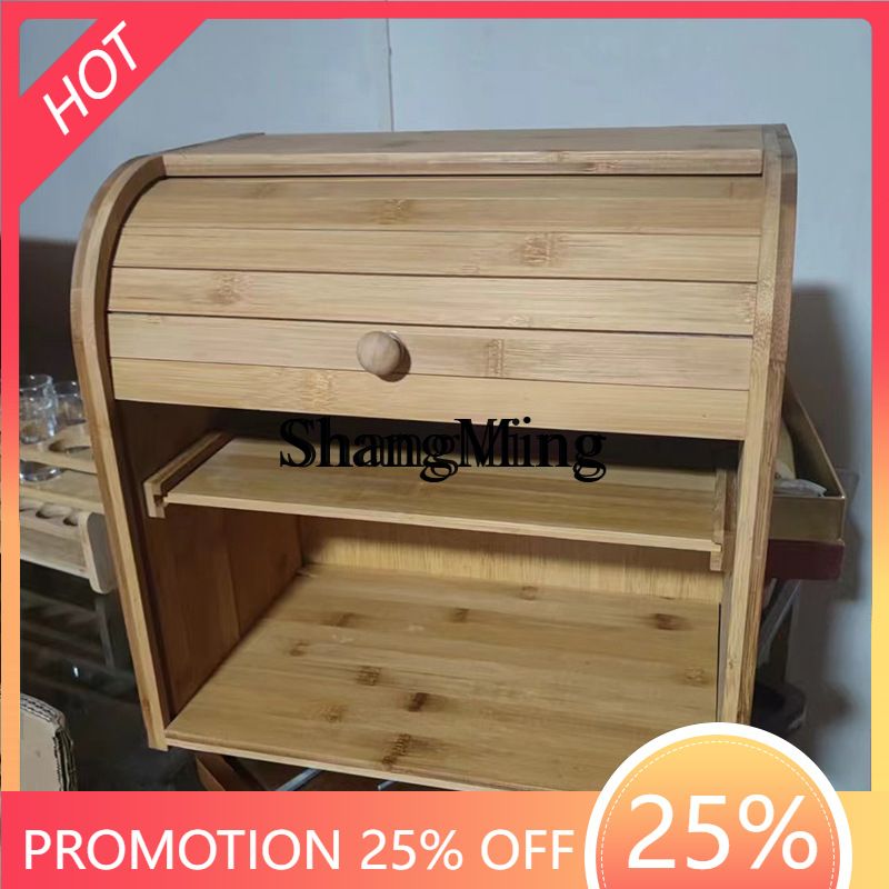 SM Household Bamboo Bread Stor - Food Storage Rack ulasan dan harga