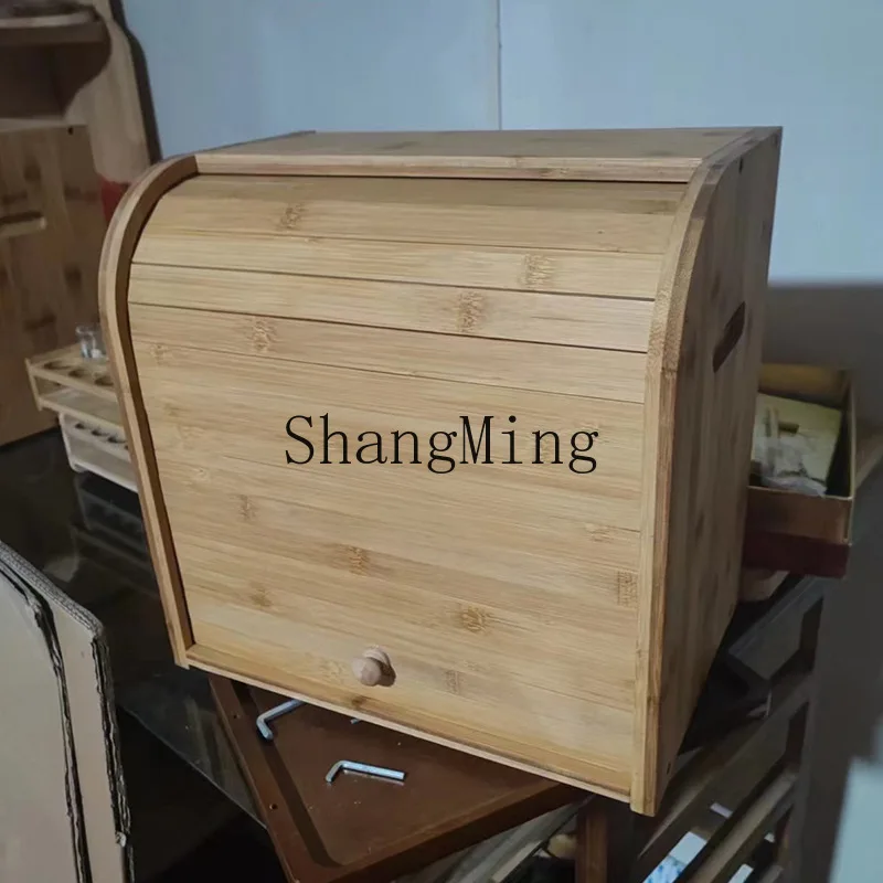 SM Household Bamboo Bread Stor - Food Storage Rack ulasan dan harga