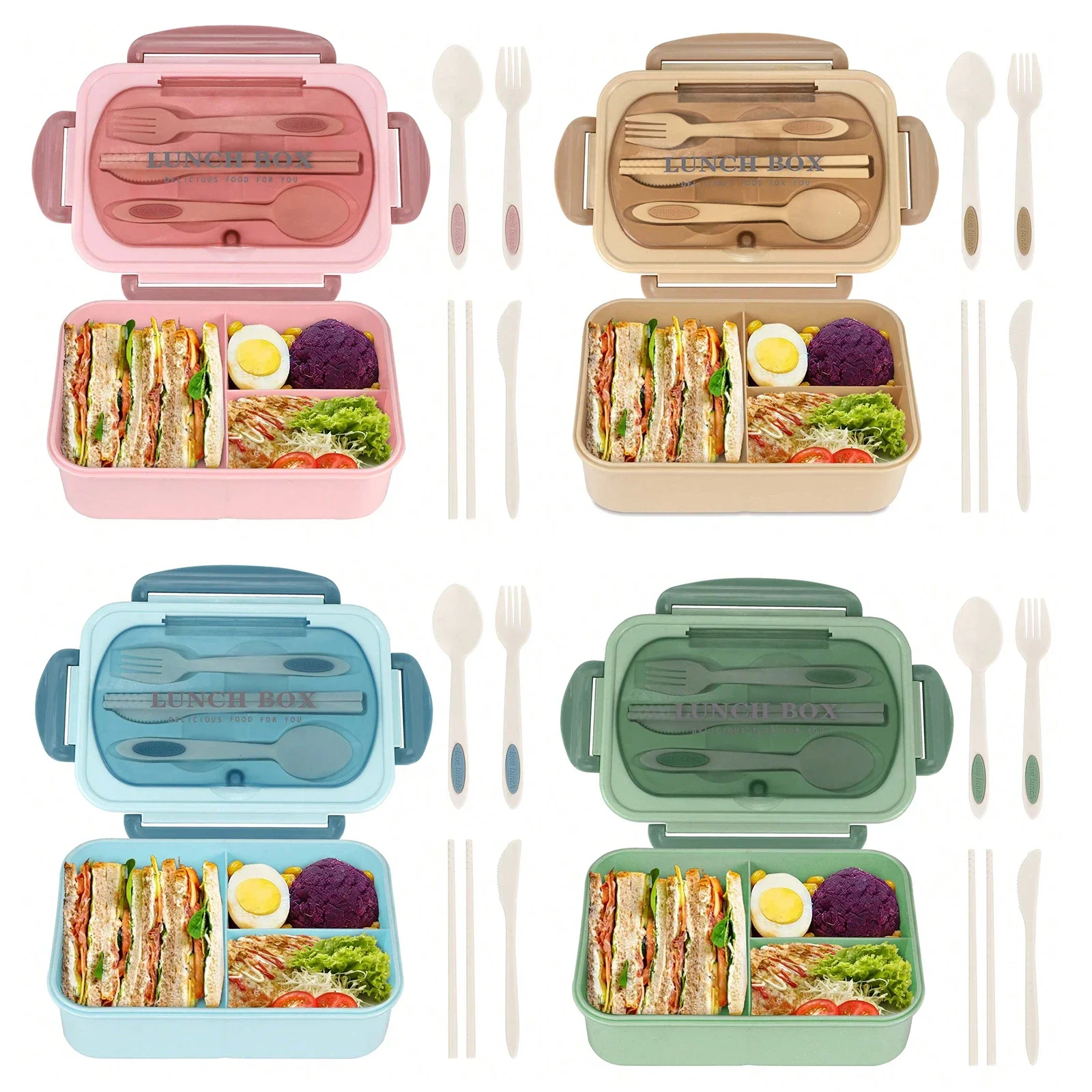 Adult Bento Box with 3 Compart - Food Storage With Compartments ulasan dan harga
