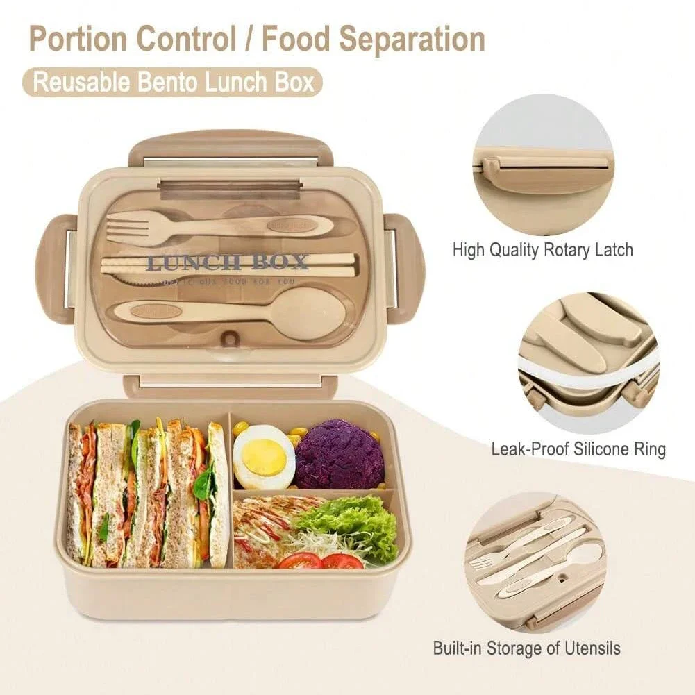 Adult Bento Box with 3 Compart - Food Storage With Compartments ulasan dan harga