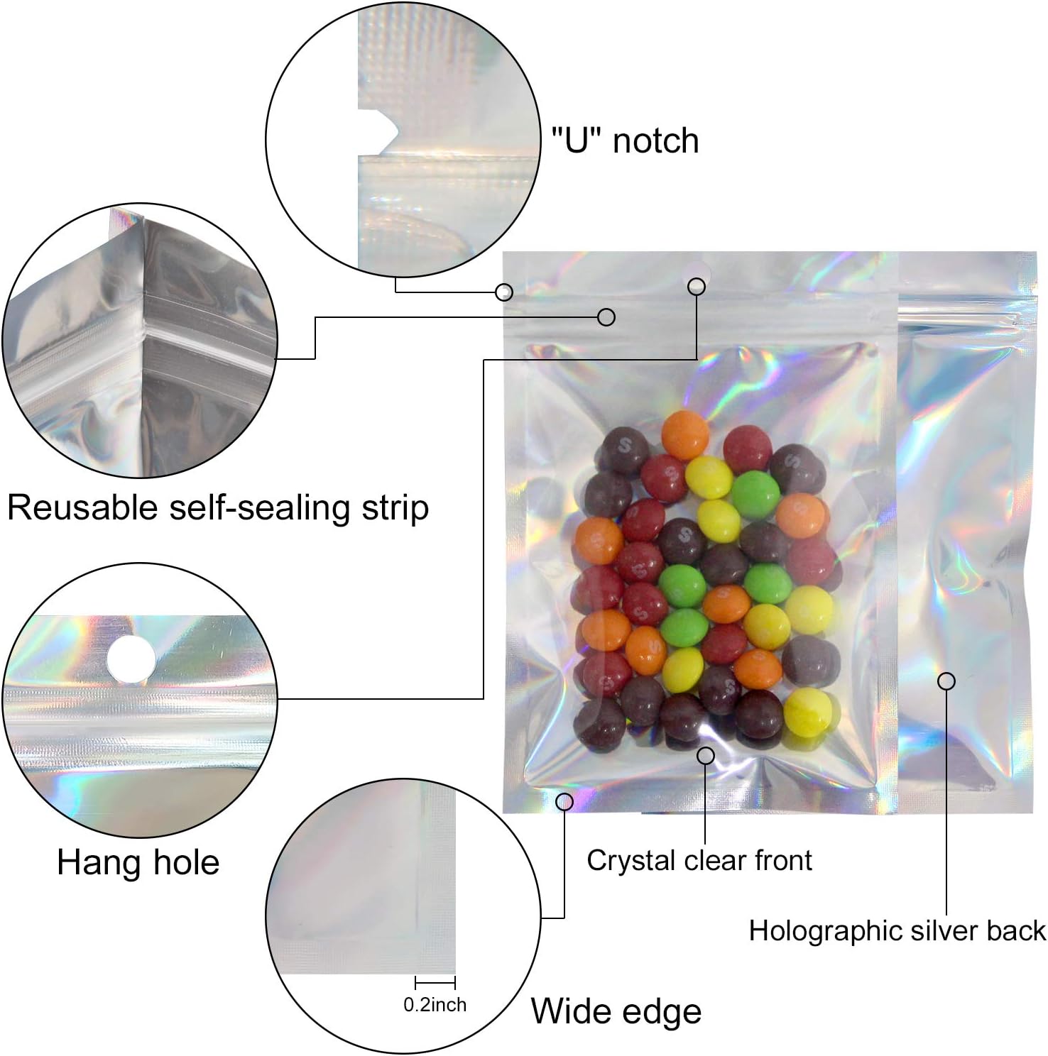 50/10PCS Laser Sealing Bags Pl - Food Storage Ziploc Bags ulasan dan harga