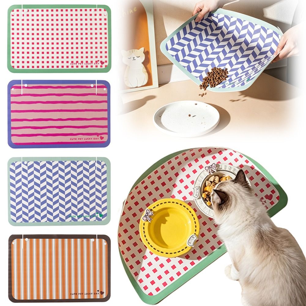New PU Leather Cat Dog Food Ma - Food Storage With Scoop ulasan dan harga