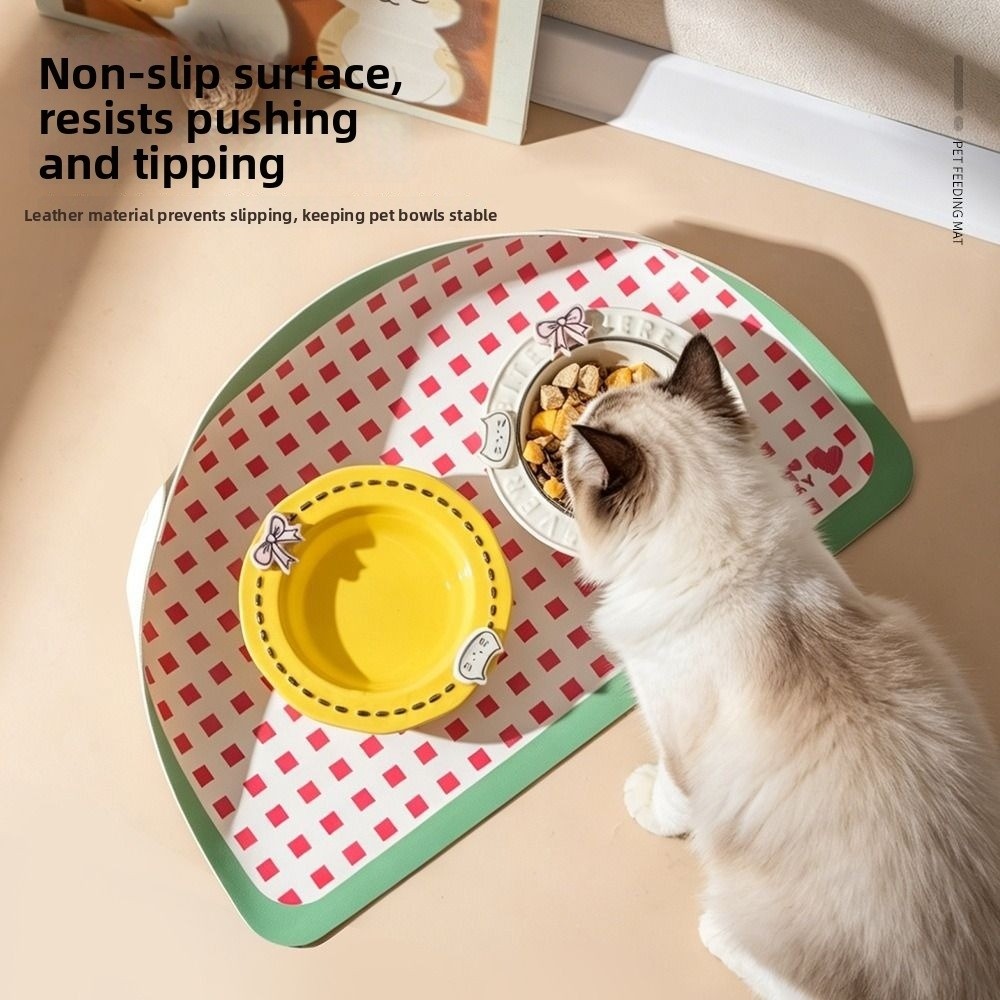 New PU Leather Cat Dog Food Ma - Food Storage With Scoop ulasan dan harga