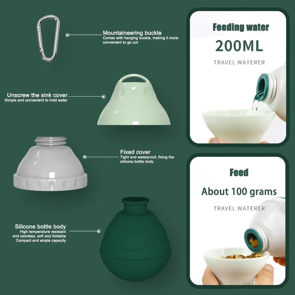 New Silicone Dog Water Bottle  - Food Storage With Scoop ulasan dan harga