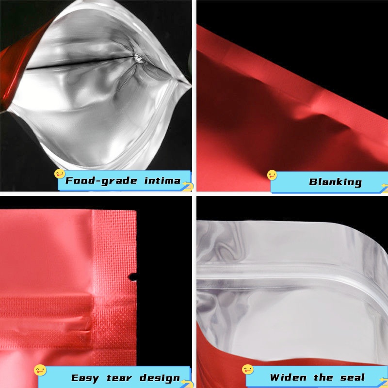 100 pcs Colorful Top Feed Foil - Food Storage Ziploc Bags ulasan dan harga