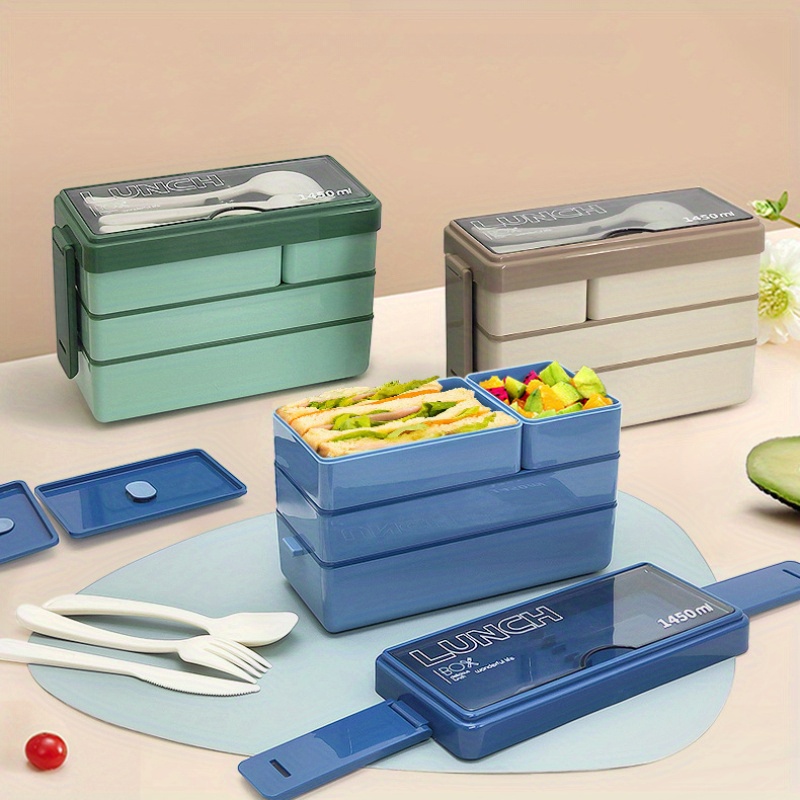 1450ML Bento Lunch Box Large C - Food Storage With Scoop ulasan dan harga