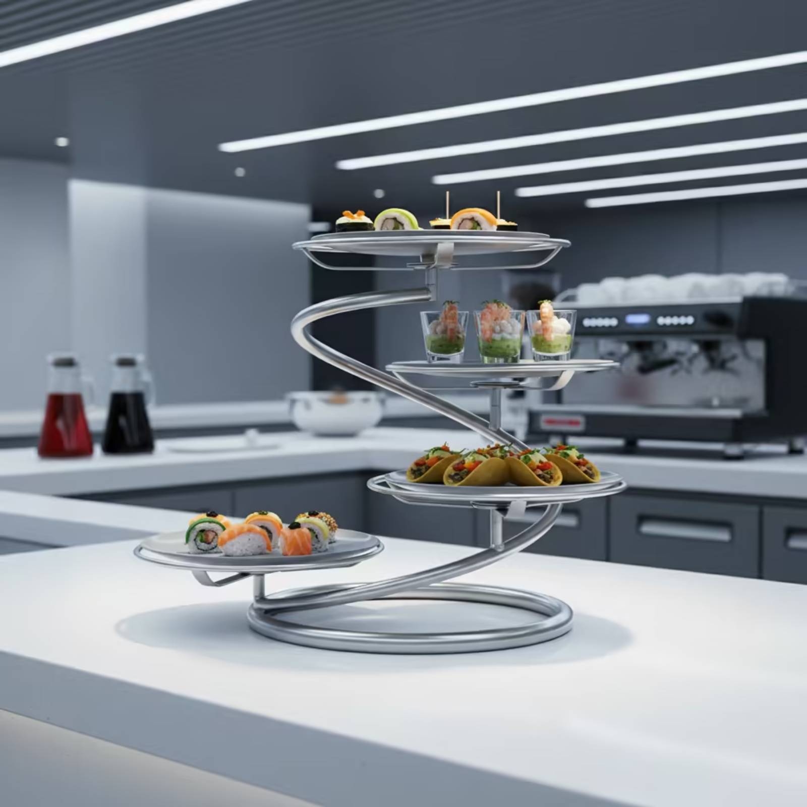 Tiered Serving Stand Multi-Lev - Food Storage Rack ulasan dan harga