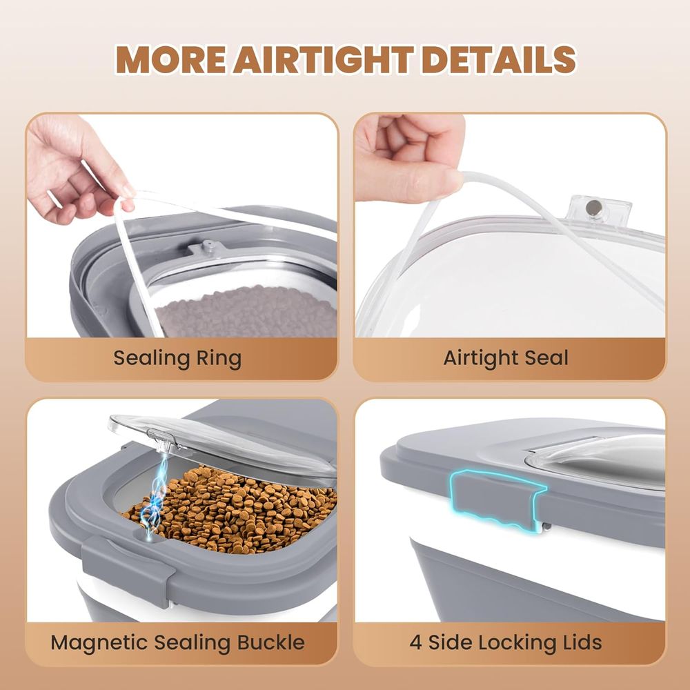 Airtight Dog Food Storage Cont - Food Storage With Scoop ulasan dan harga