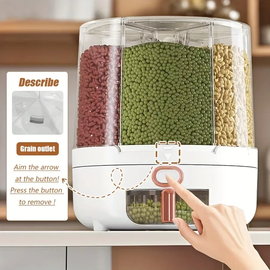 6-Compartment 360° Rotating Ai - Food Storage With Compartments ulasan dan harga