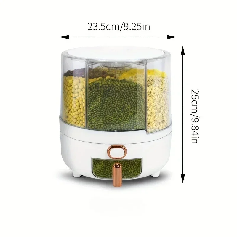 6-Compartment 360° Rotating Ai - Food Storage With Compartments ulasan dan harga