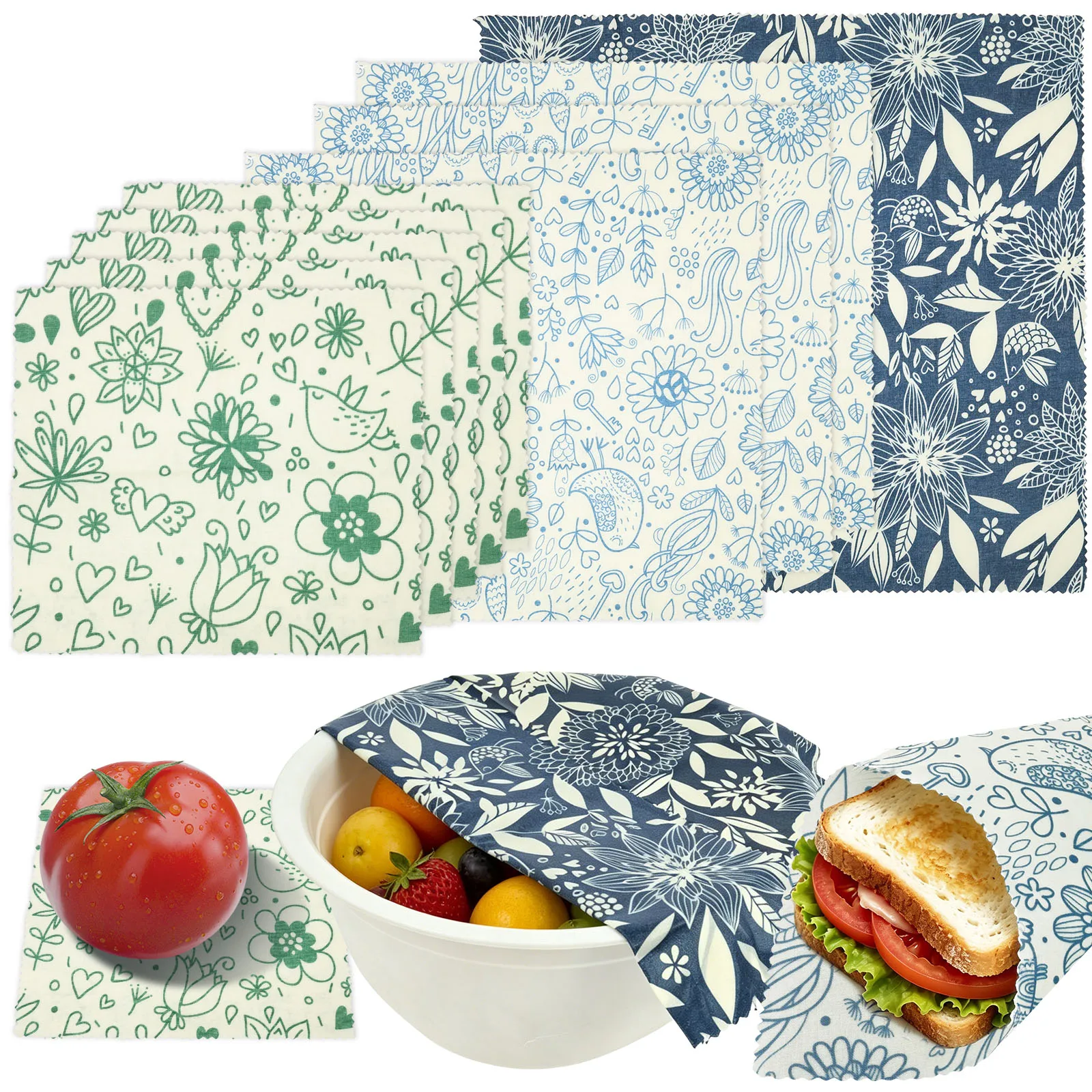 9 Pcs Organic Beeswax Wrap Reu - Beeswax Food Wrap ulasan dan harga