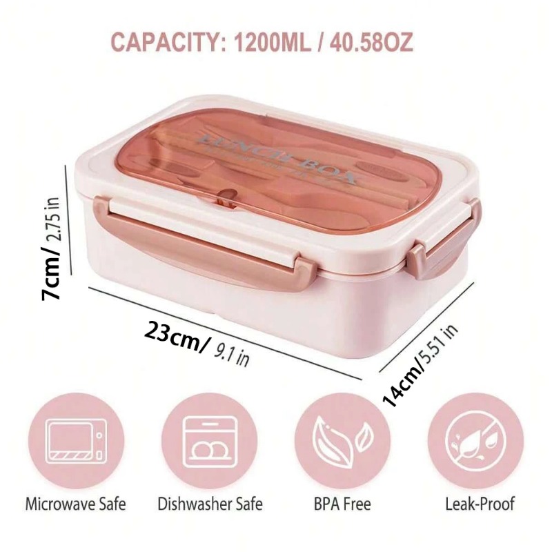3pcs/1pc Bento Box Adult Lunch - Food Storage With Compartments ulasan dan harga