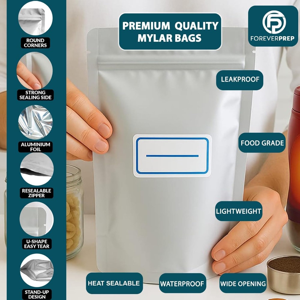 155 Mylar Bags with 155 Oxygen - Food Storage For Long Term ulasan dan harga
