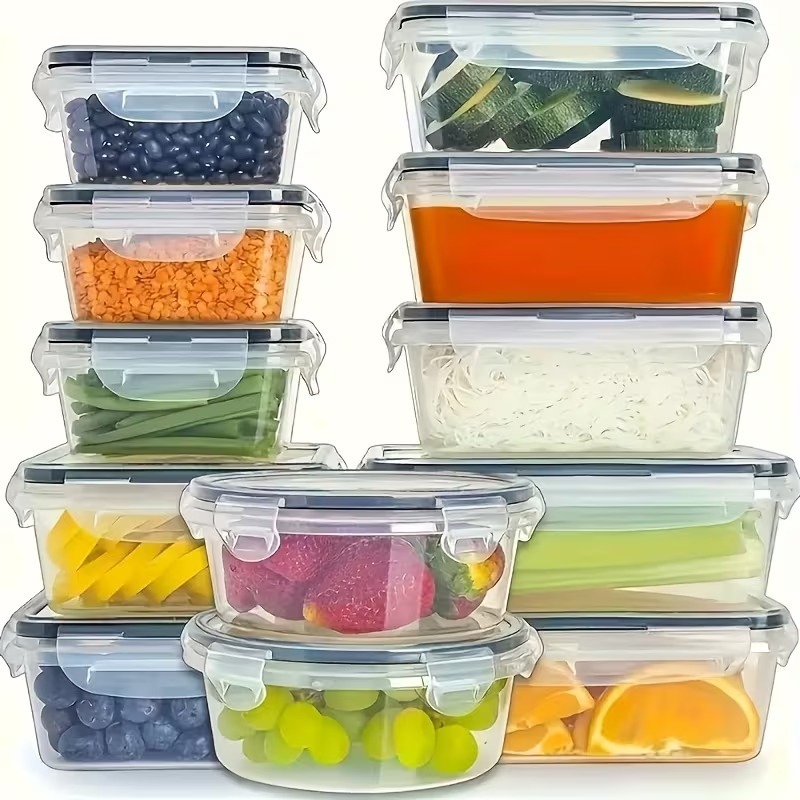 4-Piece Clear Food Storage Con - Food Storage Ideas ulasan dan harga