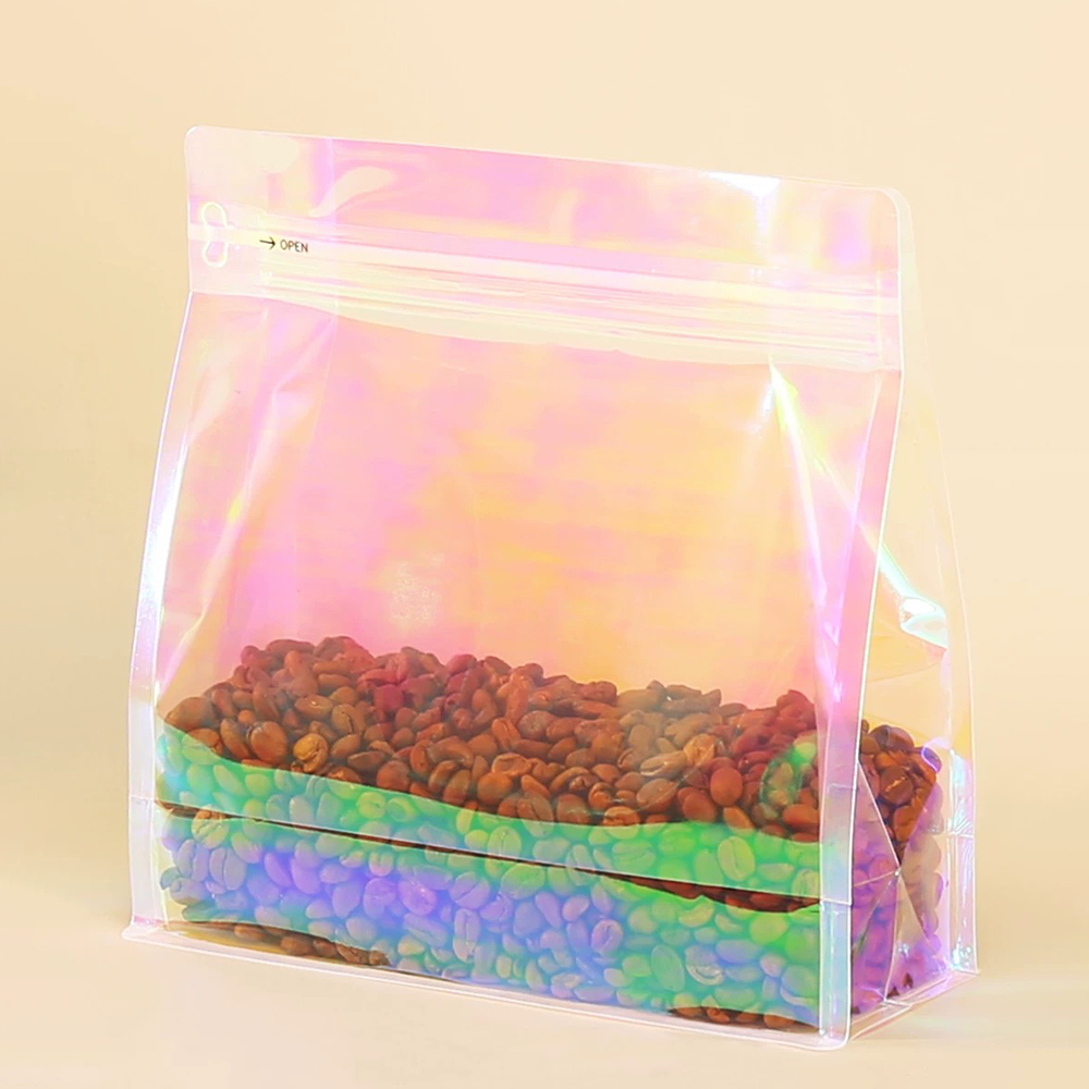 100pcs Pink Rainbow Laser Holo - Food Storage Ziploc Bags ulasan dan harga
