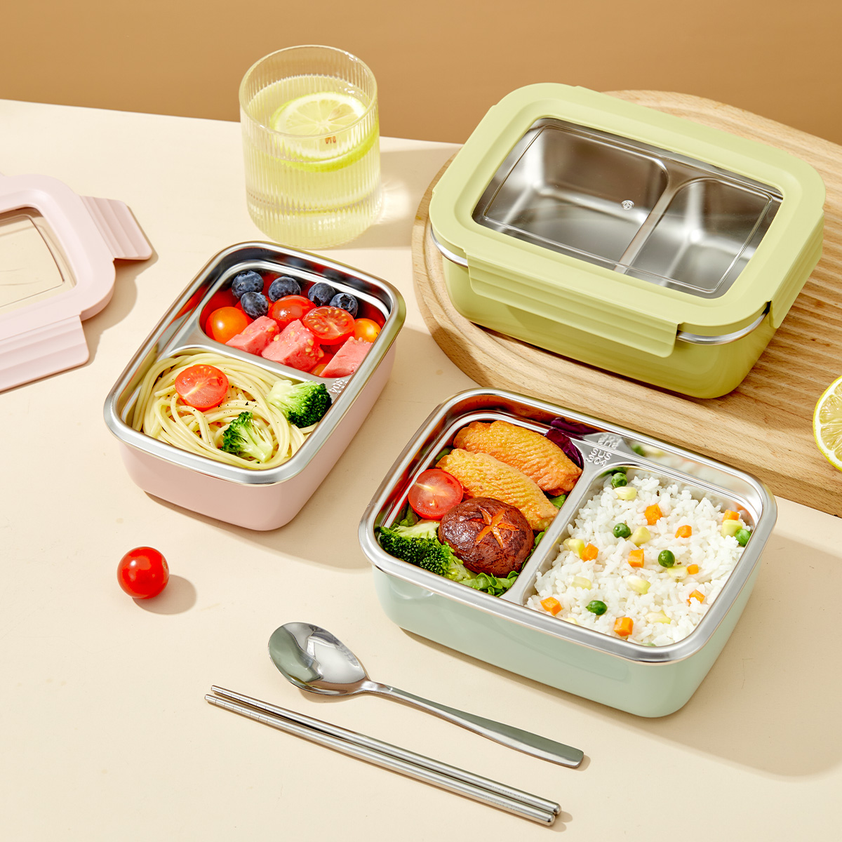 Microwave 304 Stainless Steel  - Food Storage With Compartments ulasan dan harga