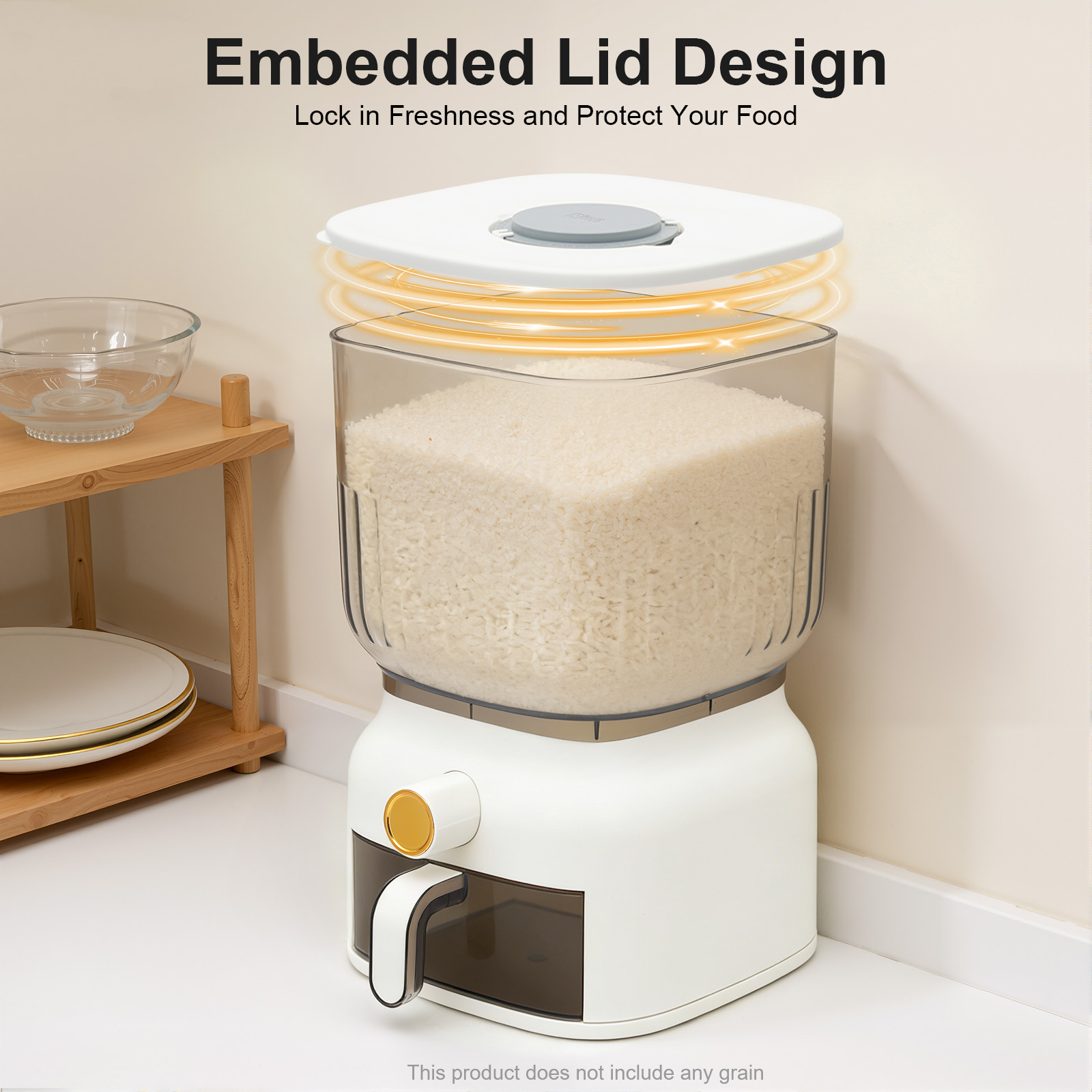 Square Grain Storage Container - Food Storage Without Pantry ulasan dan harga
