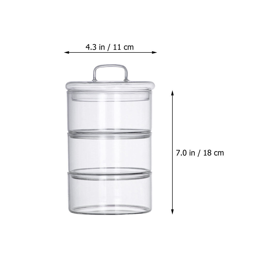 1Set Clear Glass Storage Bowl  - Food Storage Containers Glass ulasan dan harga