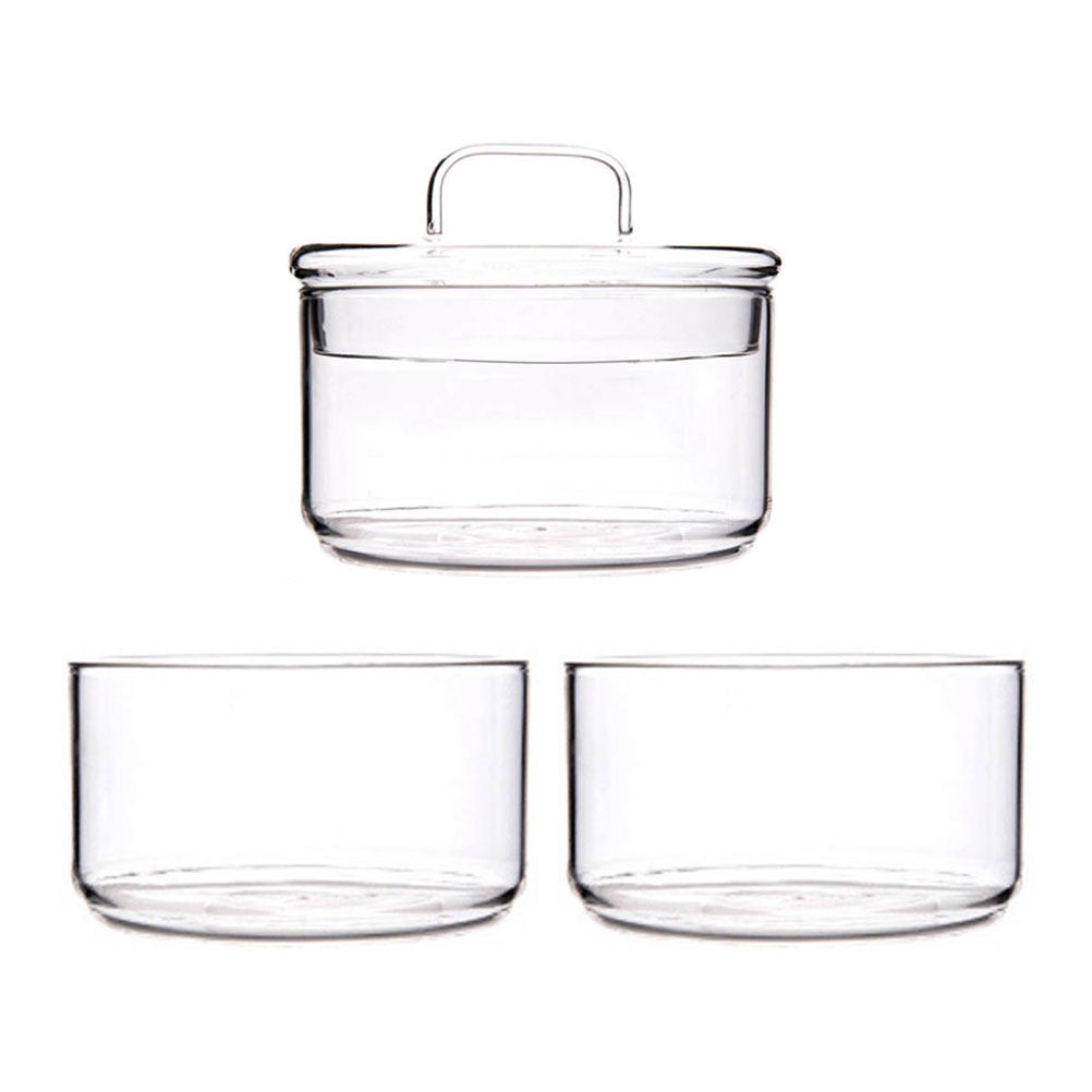 1Set Clear Glass Storage Bowl  - Food Storage Containers Glass ulasan dan harga