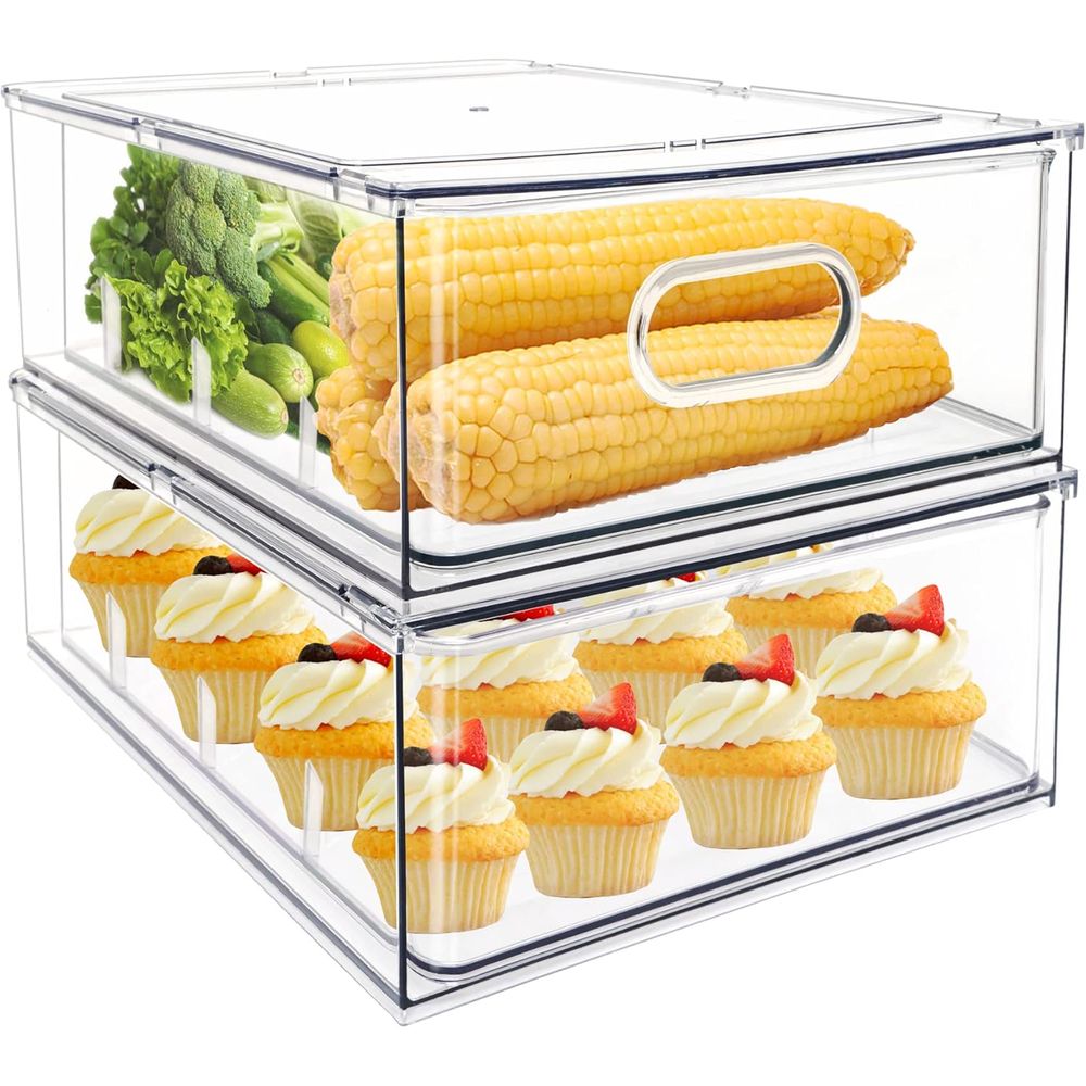 Clear Ridge Pull Out Stackable - Food Storage Without Pantry ulasan dan harga