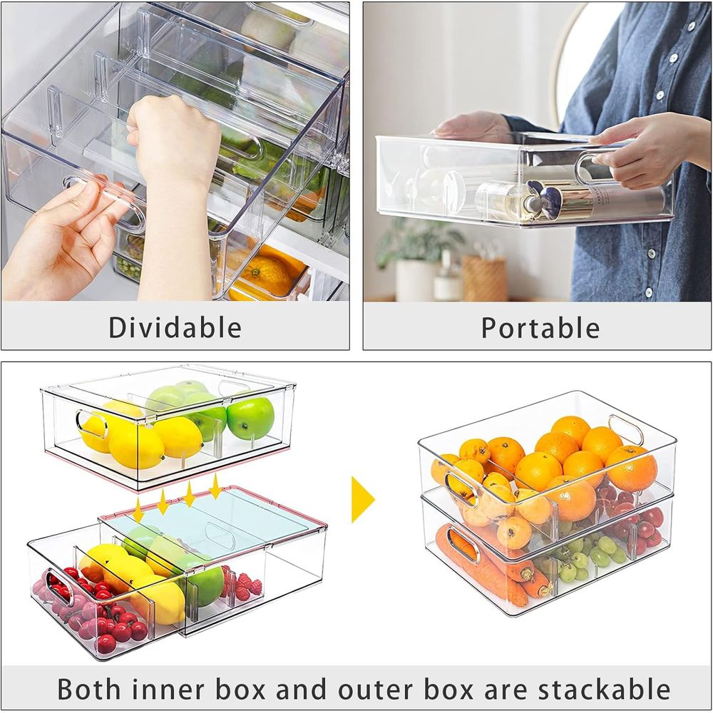 Clear Ridge Pull Out Stackable - Food Storage Without Pantry ulasan dan harga