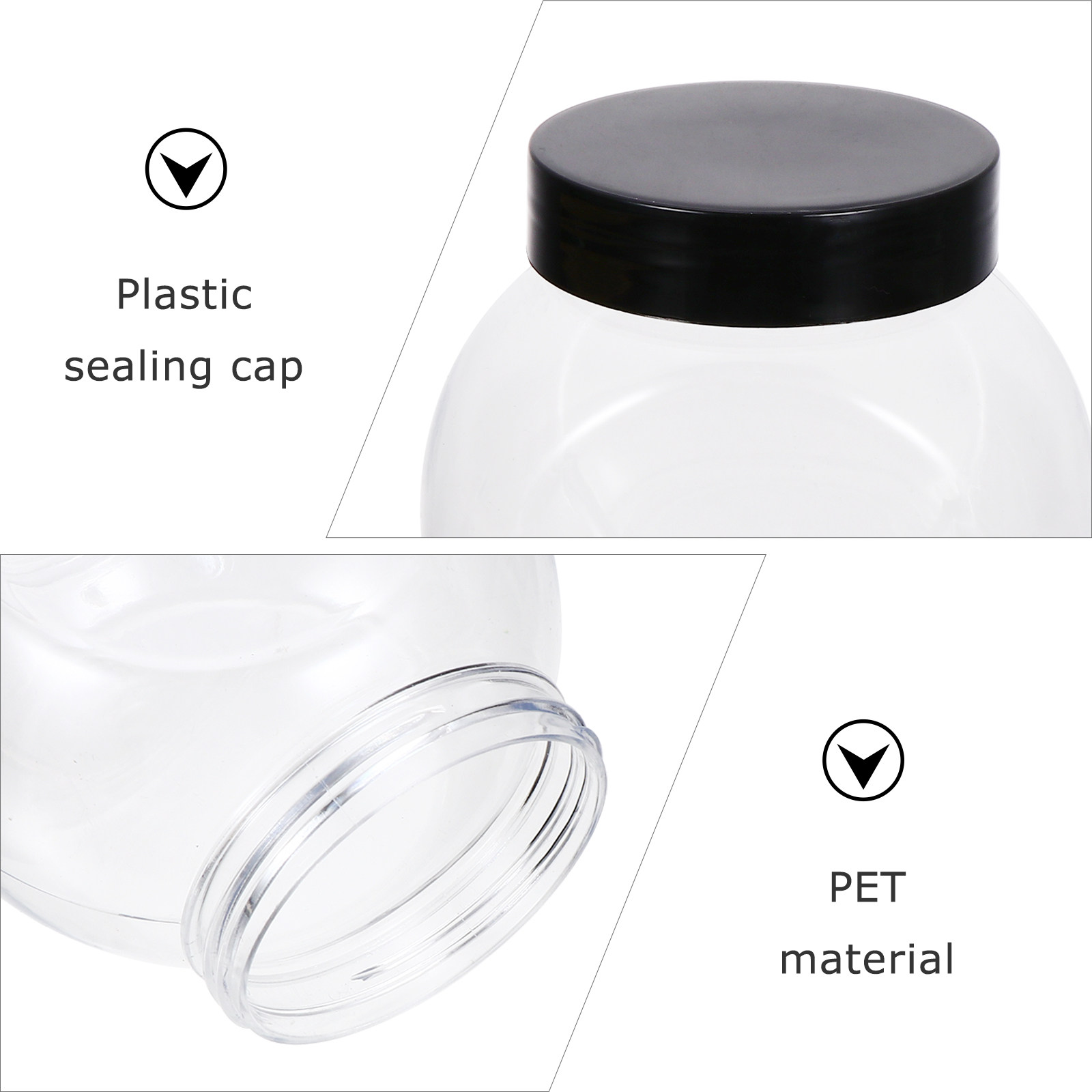 1Set Food Storage Cans Transpa - Food Storage Pet ulasan dan harga