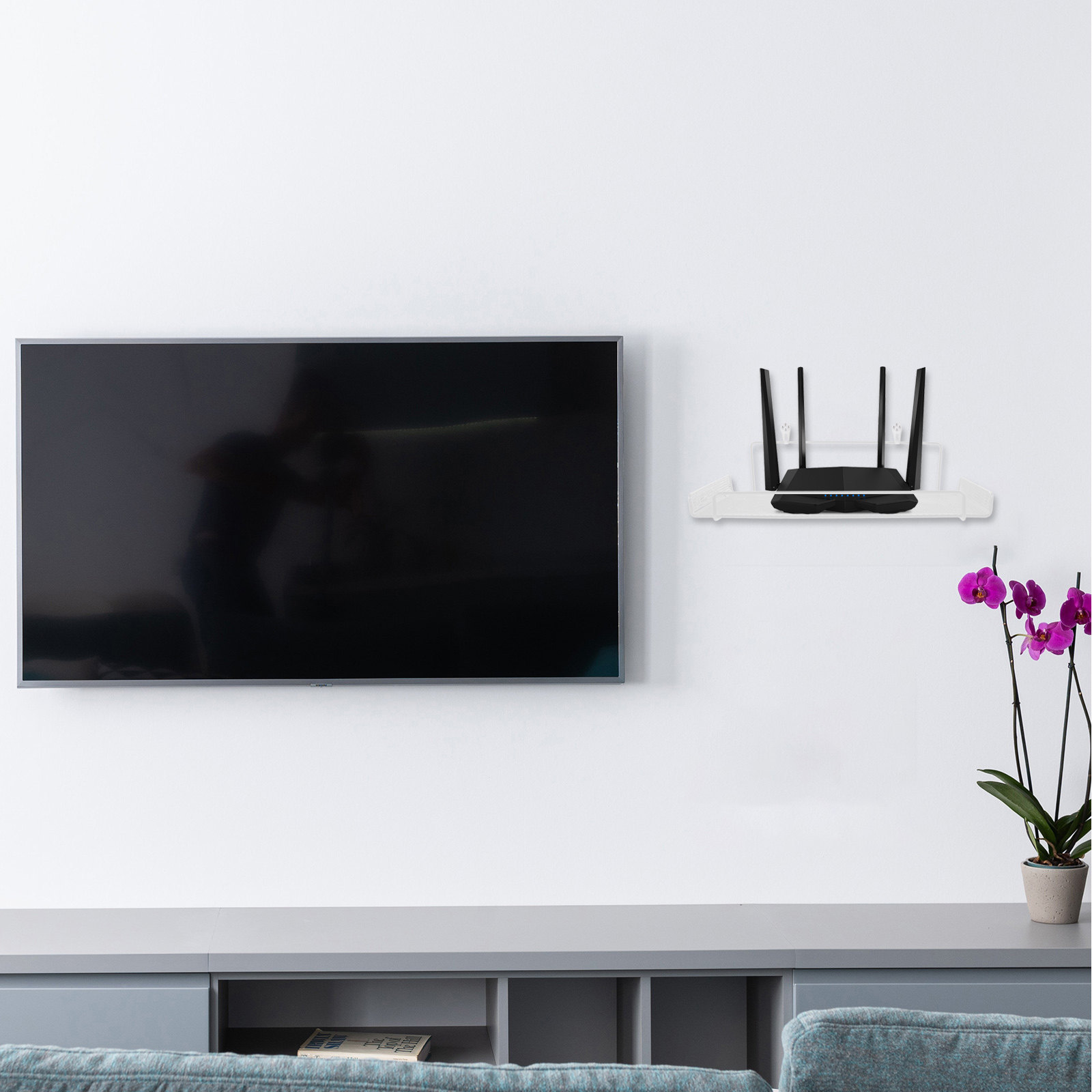 Wall Mount Router Storage Rack - Food Storage Rack ulasan dan harga