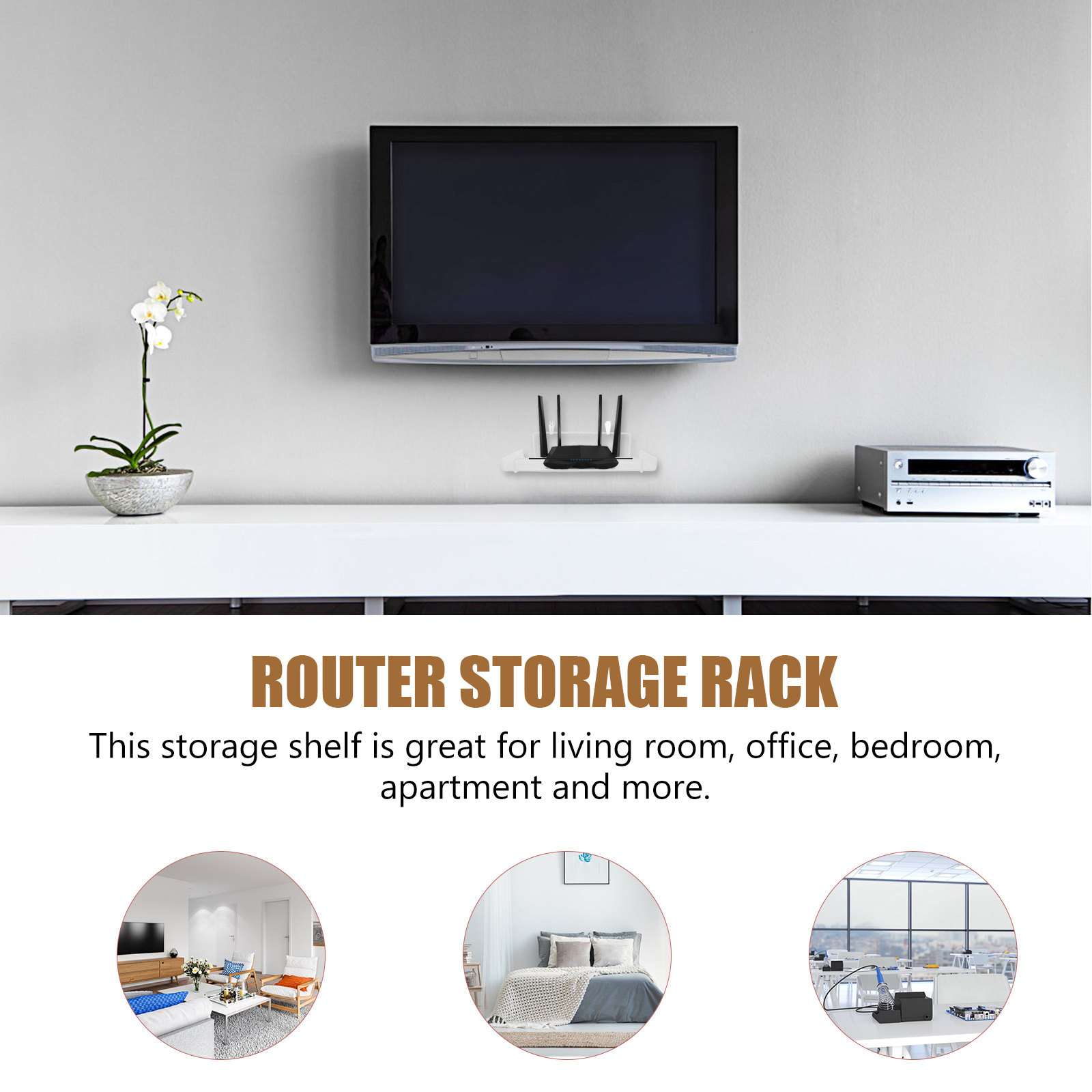 Wall Mount Router Storage Rack - Food Storage Rack ulasan dan harga