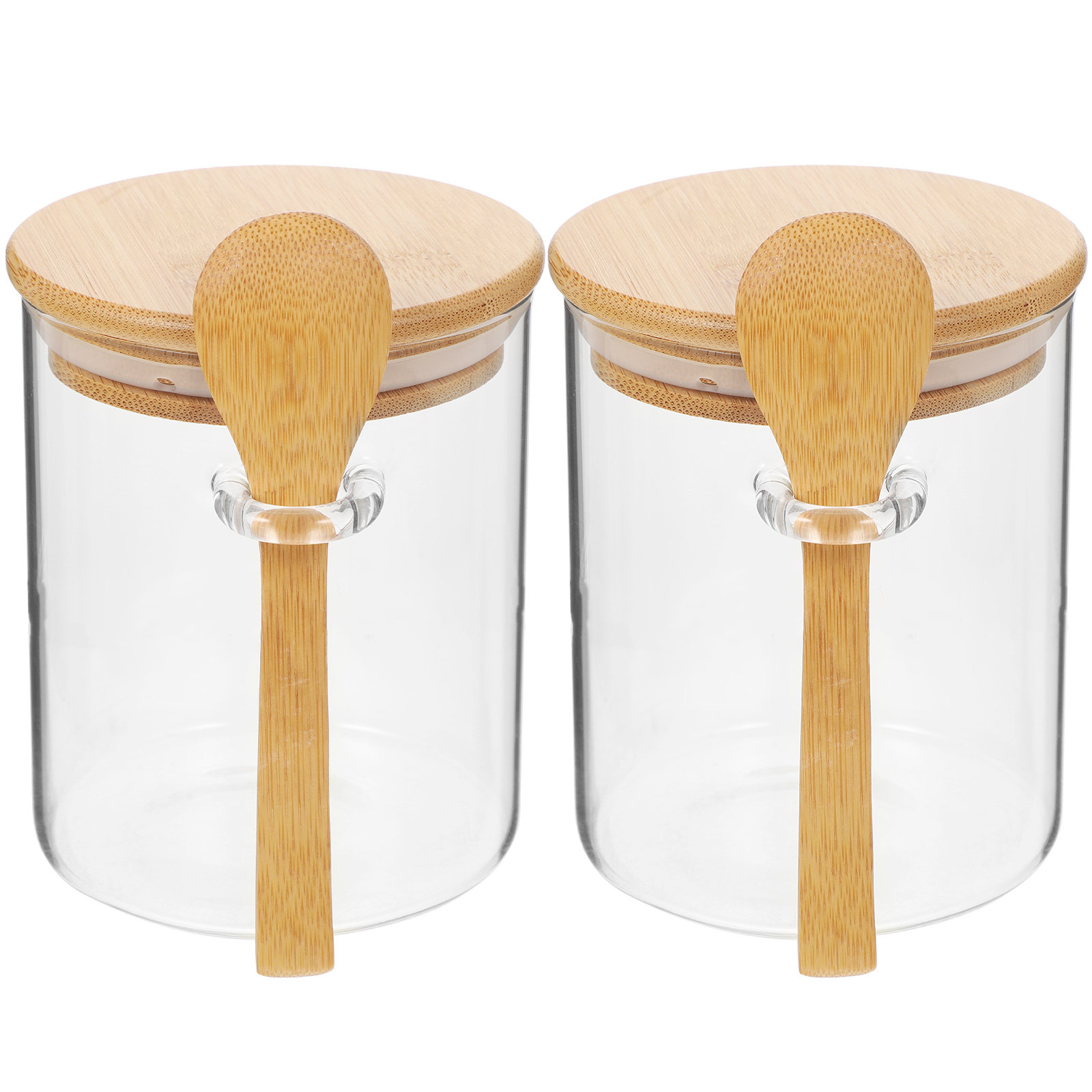 2 Pcs Flour Sugar Storage Cont - Food Storage Containers Glass ulasan dan harga