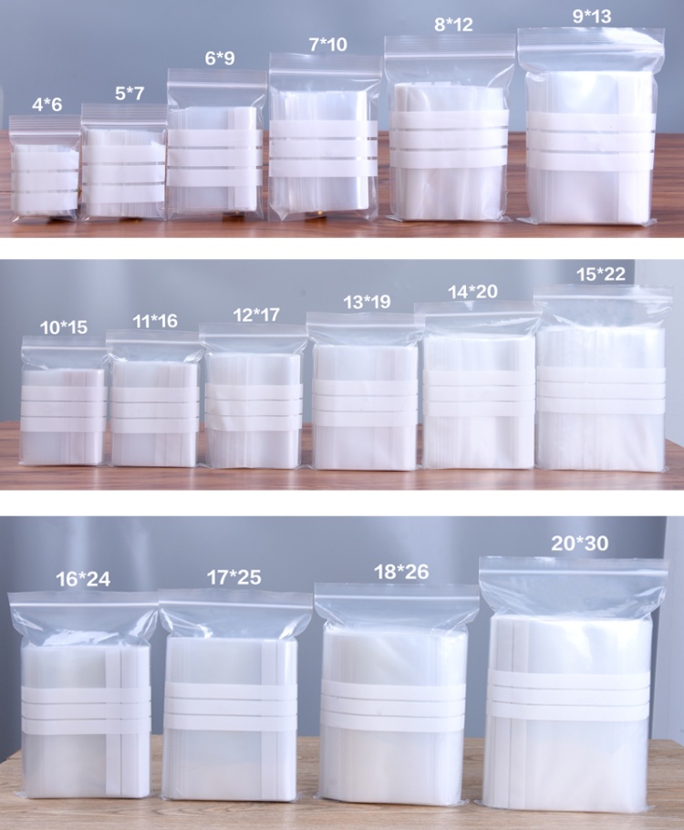 200PCS PE Clear Plastic Writin - Food Storage Ziploc Bags ulasan dan harga