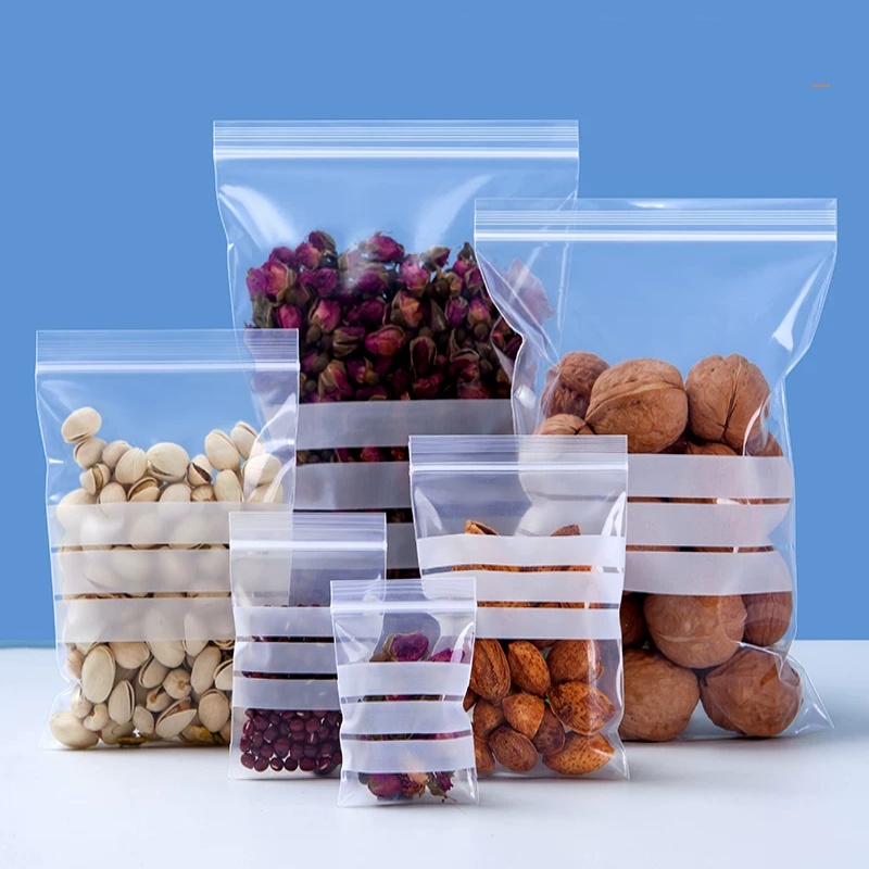 200PCS PE Clear Plastic Writin - Food Storage Ziploc Bags ulasan dan harga